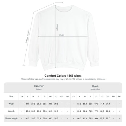 Unisex Garment-Dyed Sweatshirt with spooky and creepy vibe